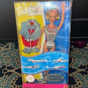 OLYMPIC BARBIE 1999 Swimming Champion Barbie Olympics Champion NIB
